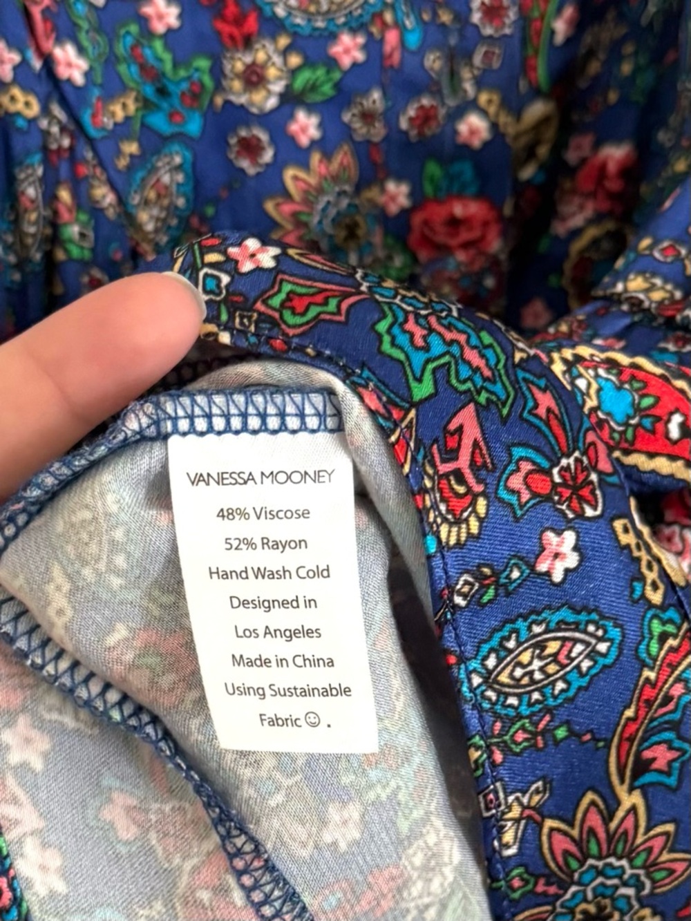 Vanessa Mooney Elisabeth Romper Mini Dress in Paisley Floral Medium NEW - Picture 7 of 7